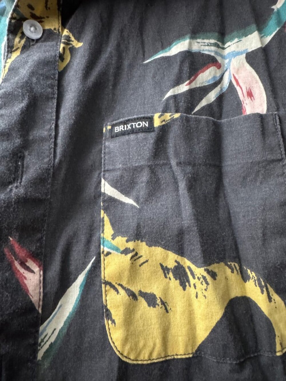 Brixton Charter Print Shirt Bird of Paradise Tropical M - Picture 3 of 4
